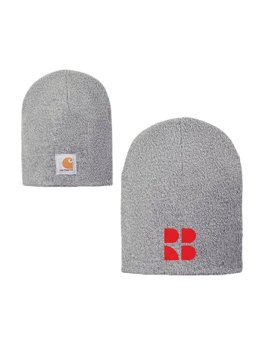 Carhartt Light Grey Heather Acrylic Knit Hat w/RB Logo