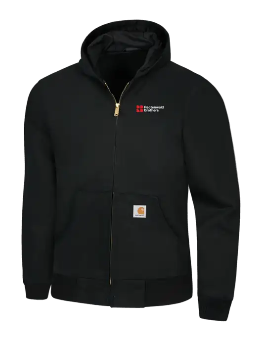 Carhartt Black Thermal Lined Duck Active Jacket w/Rectenwald Brothers