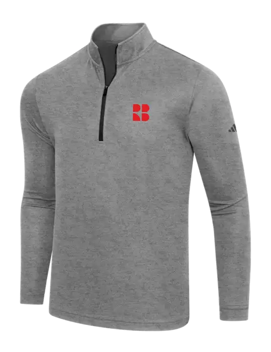 Adidas Black Heather  Lightweight Quarter Zip Pullover w/RB Logo
