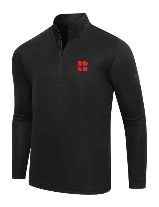 Adidas Black Lightweight Quarter Zip Pullover w/RB Logo