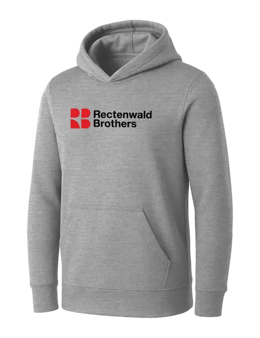 Womens Light Grey Heather Core Fleece Pullover Hooded Sweatshirt w/Rectenwald Brothers
