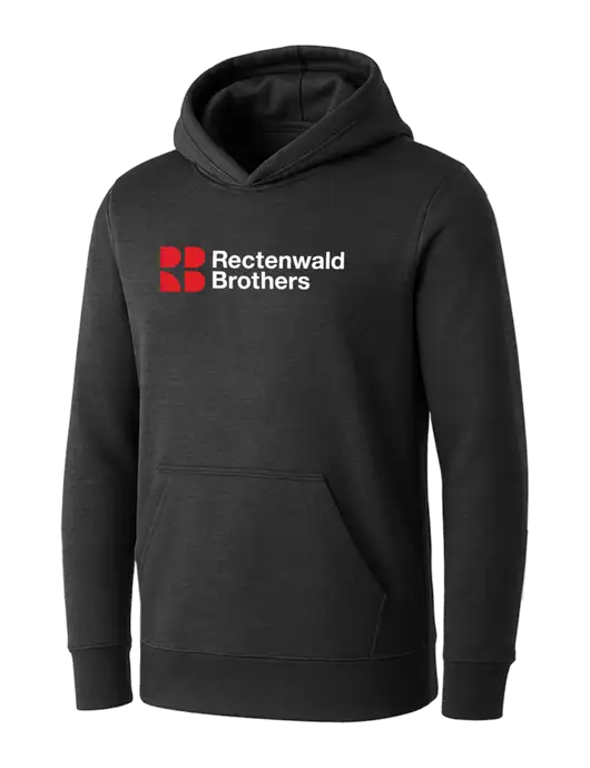 Womens Dark Grey Heather Core Fleece Pullover Hooded Sweatshirt w/Rectenwald Brothers
