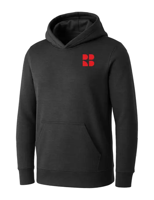 Womens Dark Grey Heather Core Fleece Pullover Hooded Sweatshirt w/RB Logo
