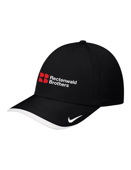 Nike Black/White Dri-FIT Perforated Performance Cap w/Rectenwald Brothers