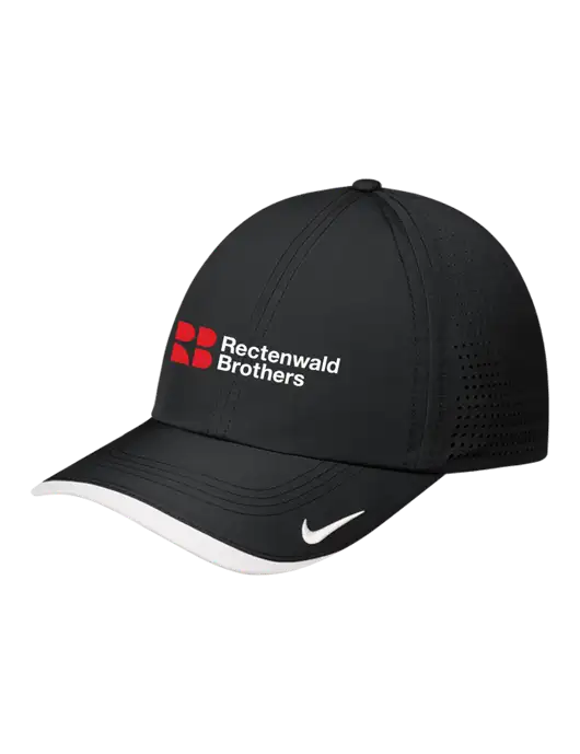 Nike Black/White Dri-FIT Perforated Performance Cap w/Rectenwald Brothers