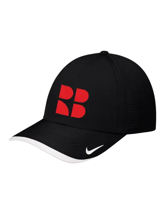 Nike Black/White Dri-FIT Perforated Performance Cap w/RB Logo