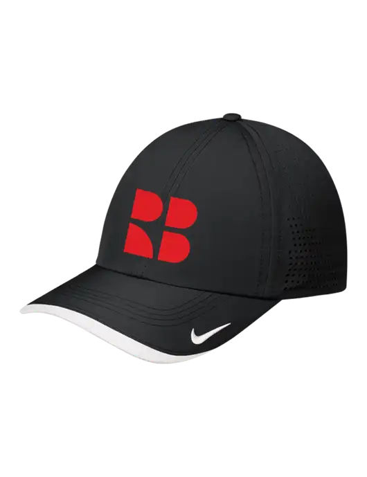 Nike Black/White Dri-FIT Perforated Performance Cap w/RB Logo