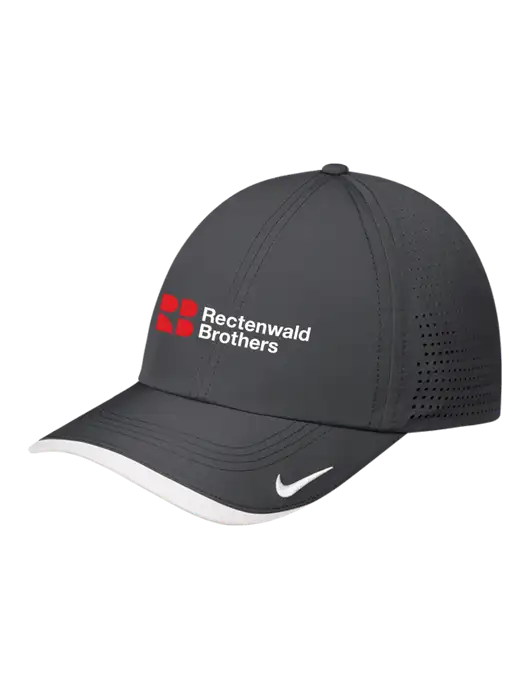 Nike Dark Grey/White Dri-FIT Perforated Performance Cap w/Rectenwald Brothers