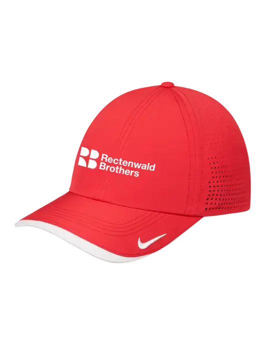 Nike Red/White Dri-FIT Perforated Performance Cap w/Rectenwald Brothers