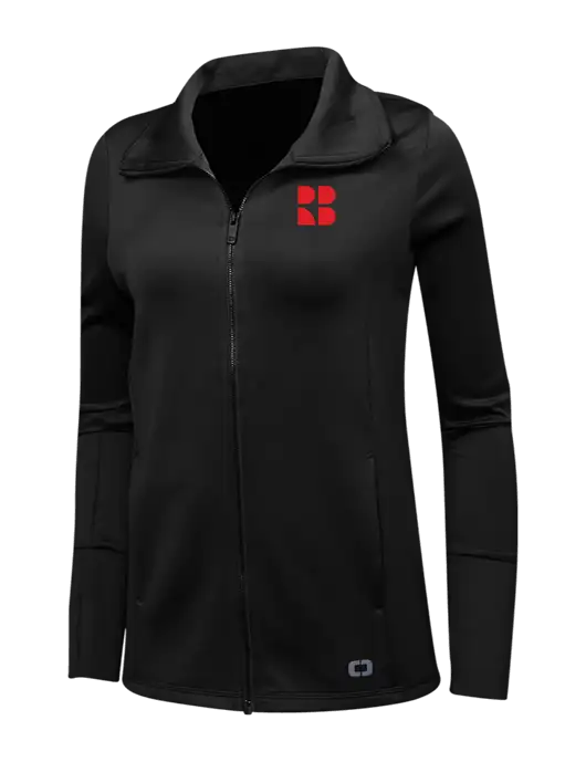 OGIO Black Womens Endurance Modern Performance Full-Zip w/RB Logo