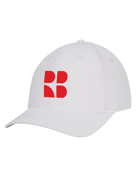 White Nylon Twill Performance Cap w/RB Logo