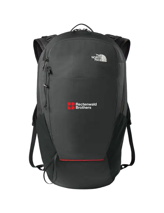 The North Face Dark Grey/Red Trim 18L Backpack w/Rectenwald Brothers