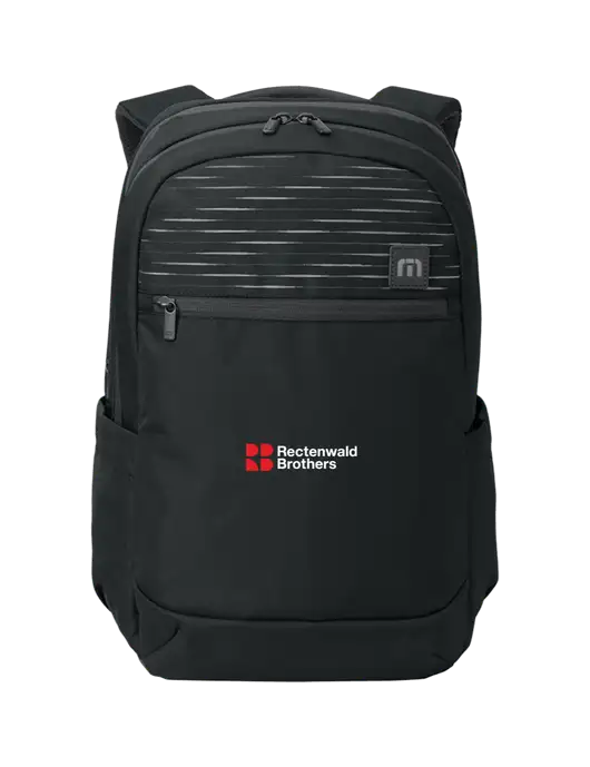 TravisMathew Black Approach Backpack w/Rectenwald Brothers