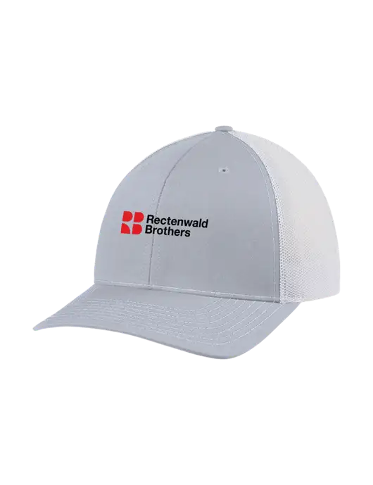 Richardson Adjustable Snapback Original 112 Trucker Cap Light Heather Grey w/White Mesh w/Rectenwald Brothers