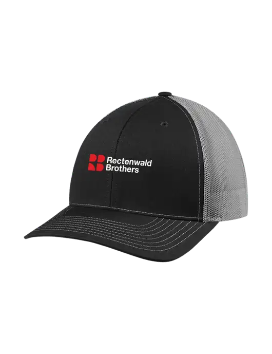 Richardson Adjustable Snapback Original 112 Trucker Cap Black w/Charcoal Mesh w/Rectenwald Brothers
