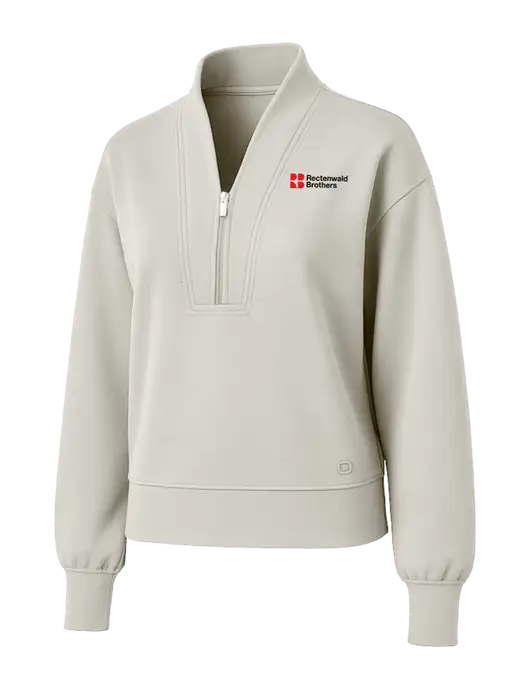 OGIO Womens Ivory Transcend 1/4-Zip w/Rectenwald Brothers