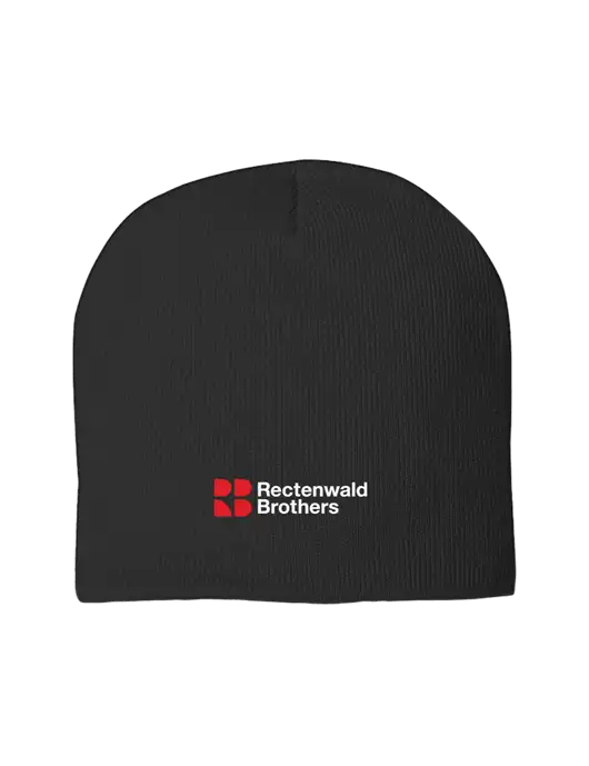 Solid Black Element Knit Beanie w/Rectenwald Brothers