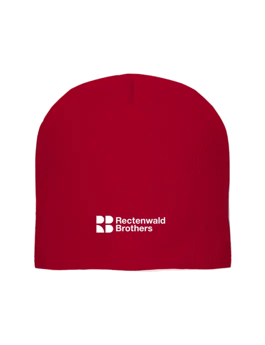 Solid Red Element Knit Beanie w/Rectenwald Brothers
