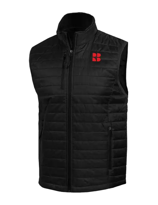 Packable Black Puffy Vest w/RB Logo