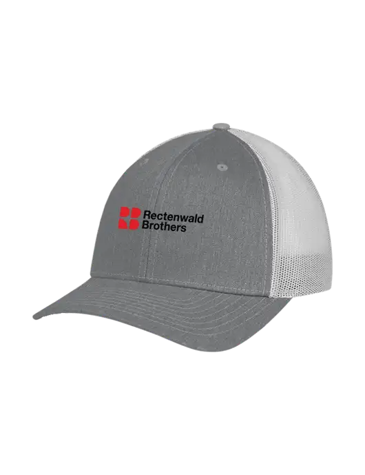 Richardson Adjustable Snapback Original 112 Trucker Cap Heather Grey w/Light Grey Mesh w/Rectenwald Brothers