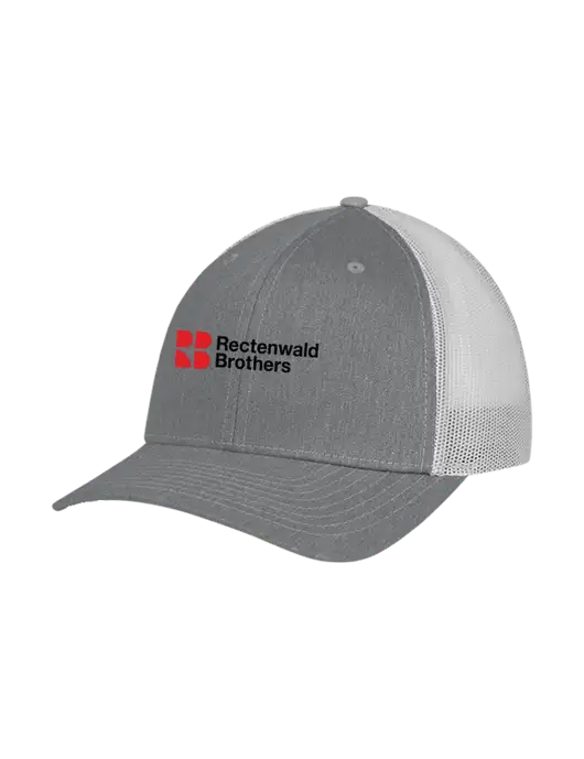 Richardson Adjustable Snapback Original 112 Trucker Cap Heather Grey w/Light Grey Mesh w/Rectenwald Brothers