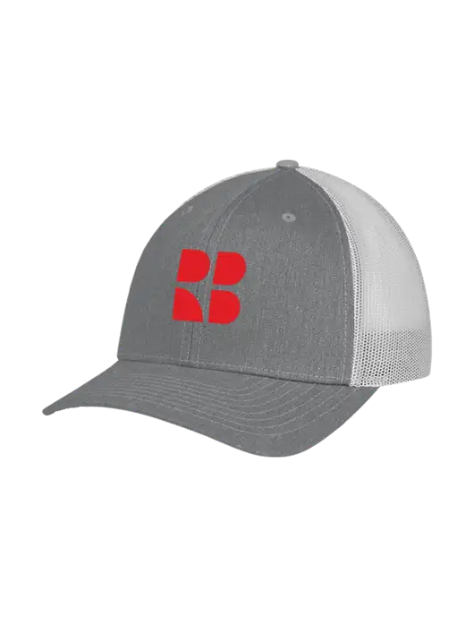 Richardson Adjustable Snapback Original 112 Trucker Cap Heather Grey w/Light Grey Mesh w/RB Logo