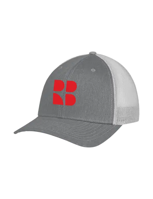 Richardson Adjustable Snapback Original 112 Trucker Cap Heather Grey w/Light Grey Mesh w/RB Logo