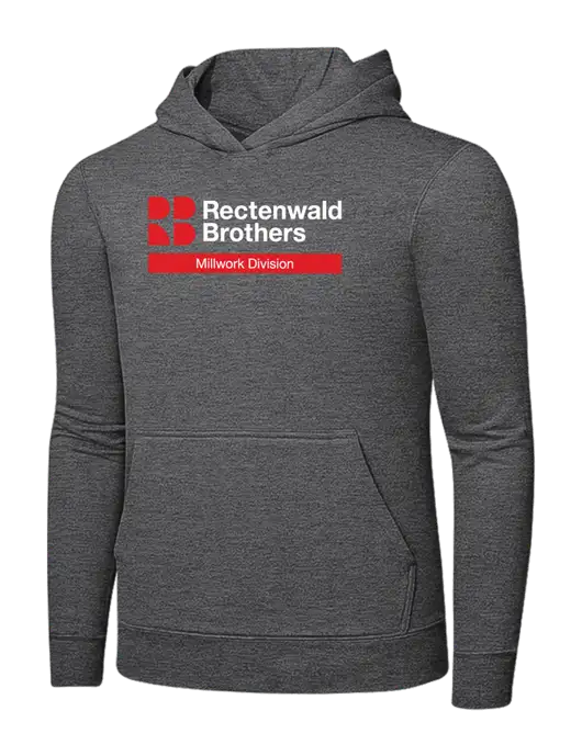 Graphite Heather 7.8. oz Ring Spun Hooded Sweatshirt w/Millwork Division