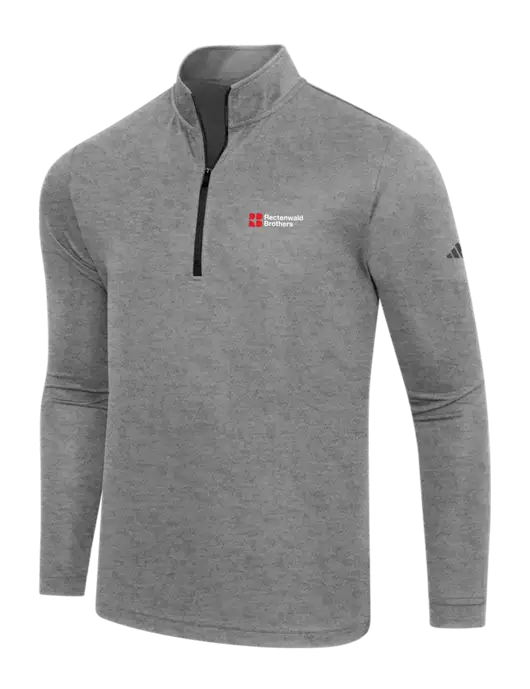 Adidas Black Heather  Lightweight Quarter Zip Pullover w/Rectenwald Brothers