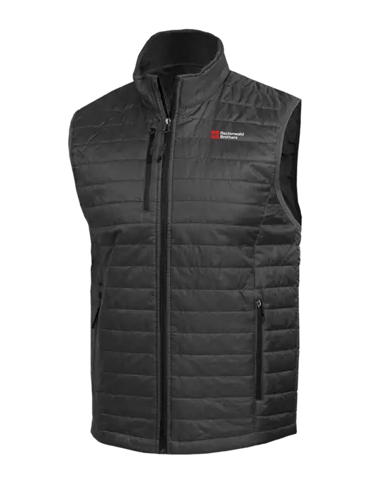 Packable Dark Grey Puffy Vest w/Rectenwald Brothers
