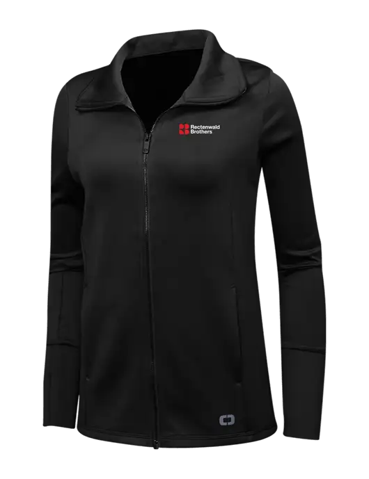 OGIO Black Womens Endurance Modern Performance Full-Zip w/Rectenwald Brothers
