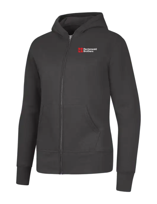 Charcoal Womens Core Fleece Full-Zip Hooded Sweatshirt w/Rectenwald Brothers
