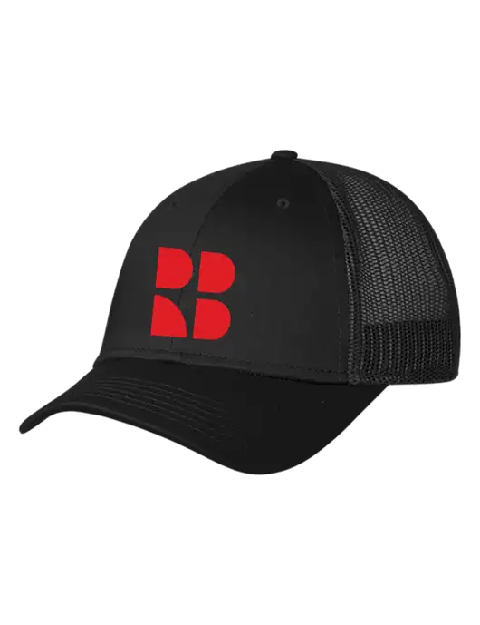 Black Mesh Trucker Cap Snap Back w/RB Logo