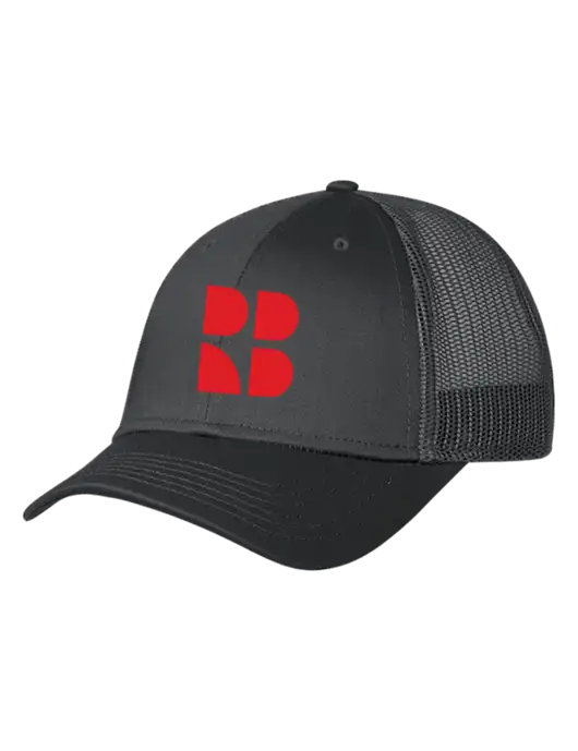Charcoal Mesh Trucker Cap Snap Back w/RB Logo