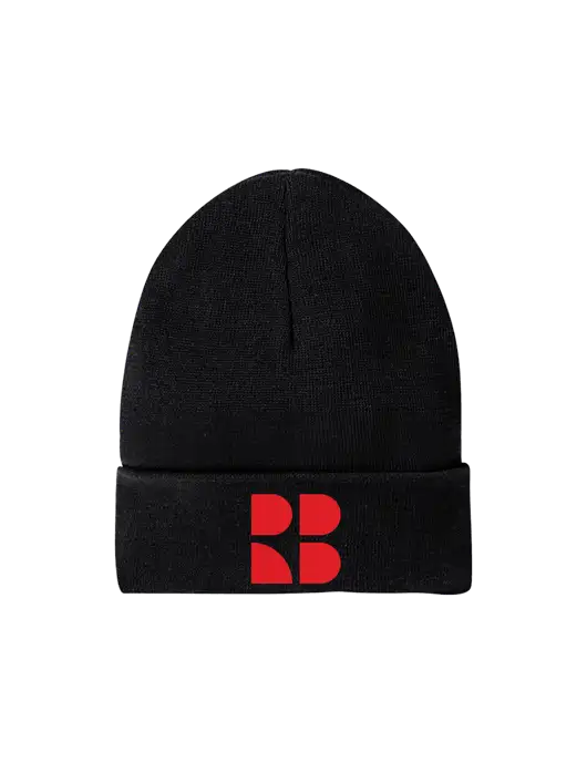Recycled Black Beanie w/RB Logo