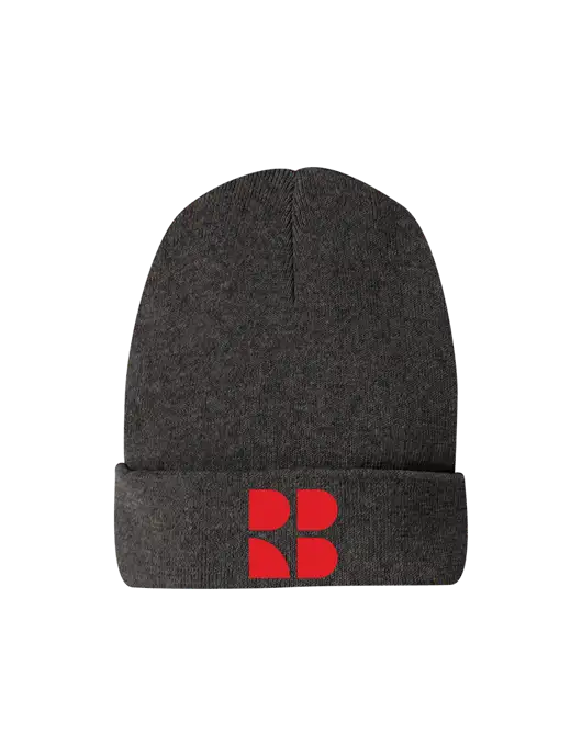 Recycled Charcoal Heather Beanie w/RB Logo