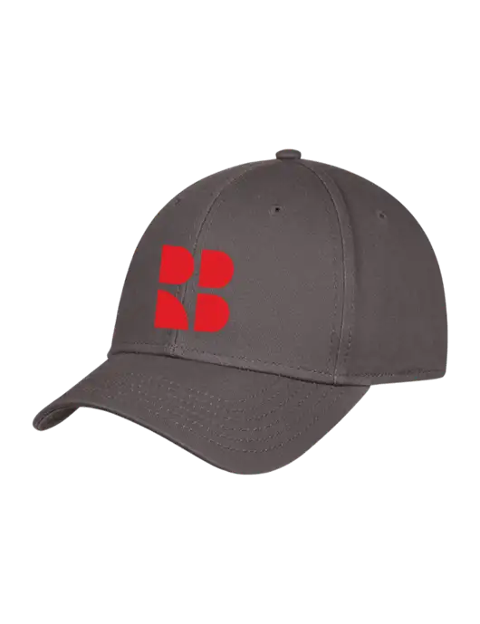 Charcoal Structured Cap Hook & Loop w/RB Logo