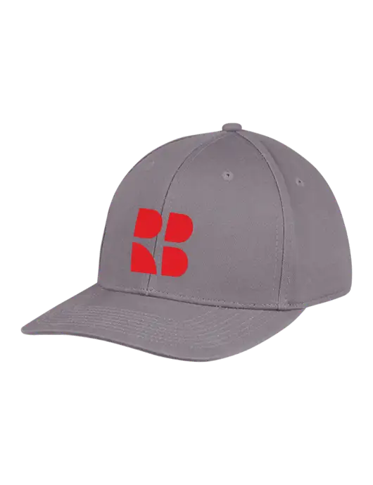 Premium Modern Structured Twill Charcoal Snapback Cap w/RB Logo