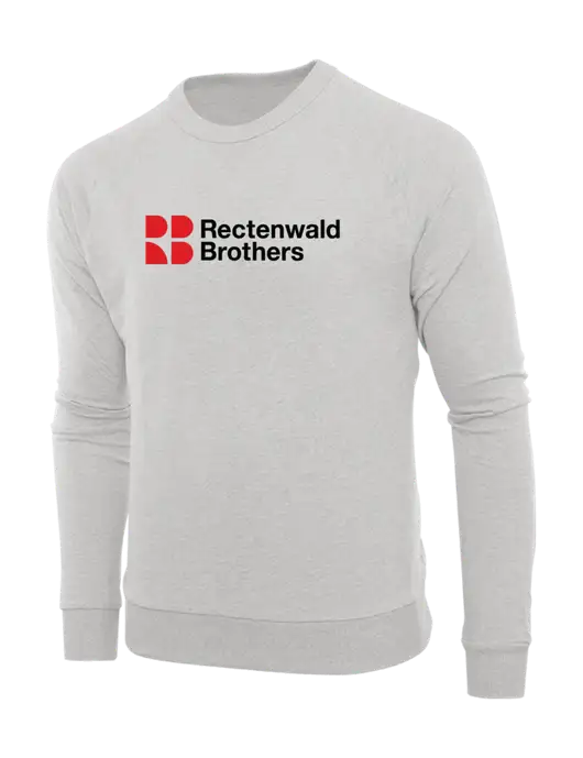 Allmade Granite Grey Heather Organic French Terry Crewneck Sweatshirt w/Rectenwald Brothers