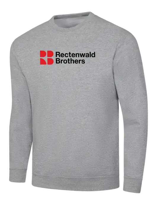 Light Grey Heather 7.8 oz Ring Spun Crew Sweatshirt w/Rectenwald Brothers