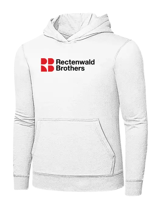 White 7.8 oz Ring Spun Hooded Sweatshirt w/Rectenwald Brothers