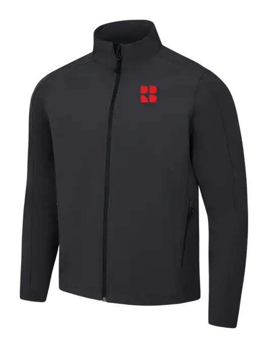 Black Charcoal Heather Core Soft Shell Jacket w/RB Logo
