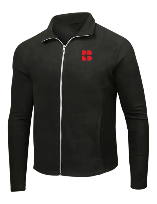 Black Microfleece Jacket w/RB Logo
