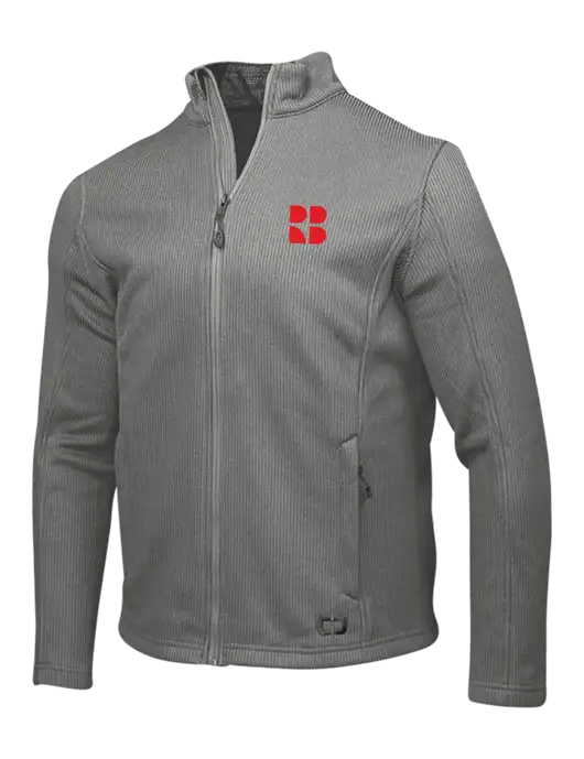OGIO Medium Grey Grit Fleece Jacket w/RB Logo