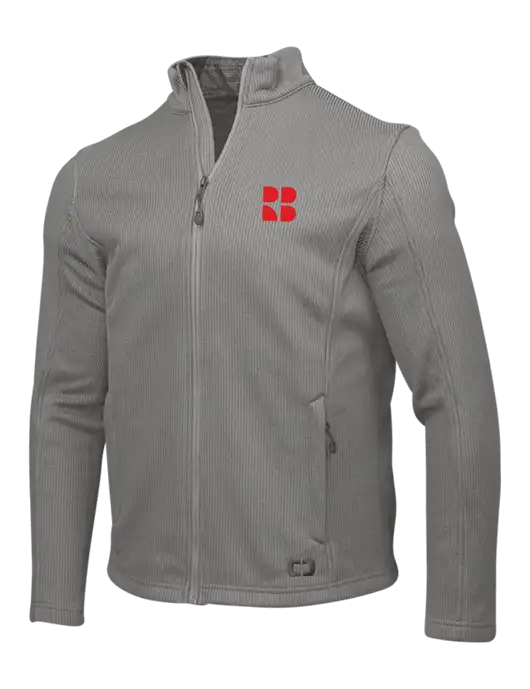 OGIO Medium Grey Grit Fleece Jacket w/RB Logo