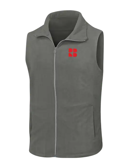 Medium Grey Microfleece Vest w/RB Logo