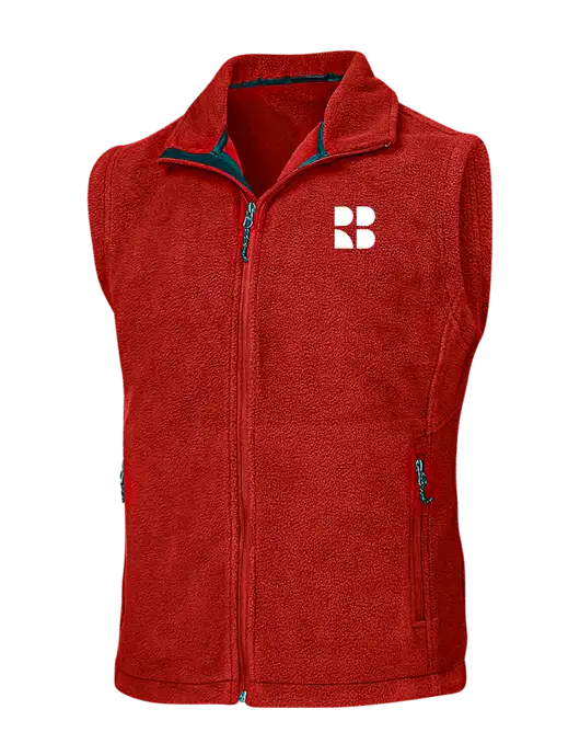 Red Fleece Vest w/RB Logo