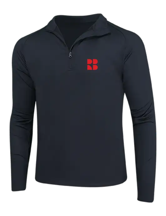 Black Sport Wick Stretch 1/4 Zip Pullover w/RB Logo