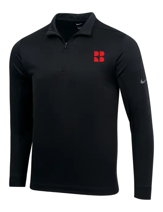 NIKE Black Dry 1/2 Zip Cover-Up w/RB Logo