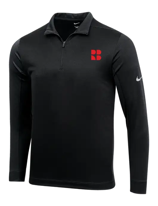 NIKE Black Dry 1/2 Zip Cover-Up w/RB Logo